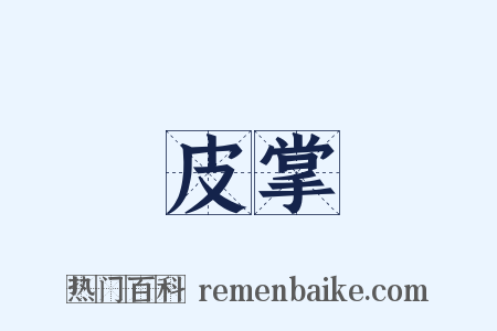 皮掌是什么意思的图片
